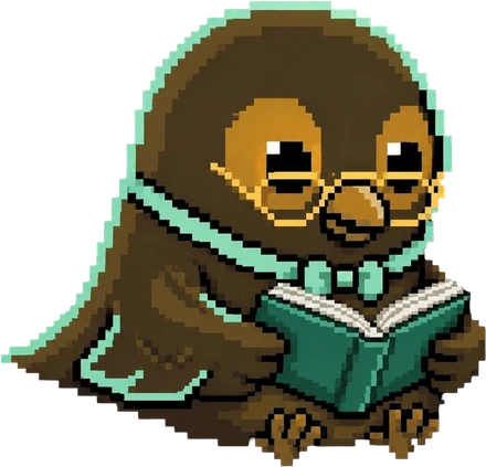 Chiwi leyendo un libro